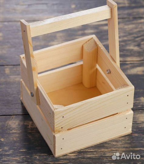 Кашпо деревянное 12*11*9