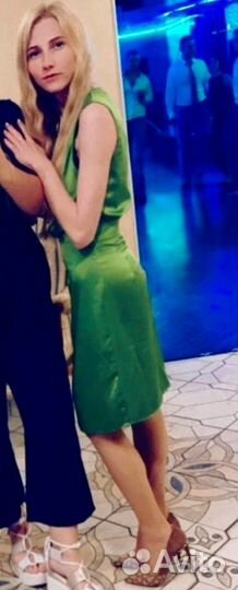 Платье Mango натуральный шёлк