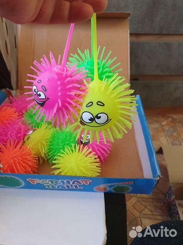 Шарик Еж на резинке