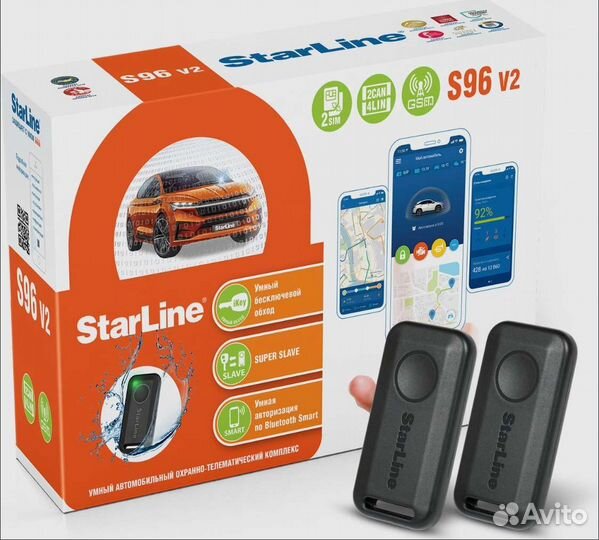 StarLine S96 v2 BT 2CAN+4LIN 2SIM GSM