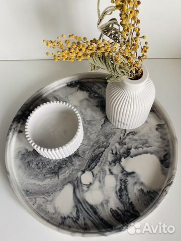 Гипсовый поднос, декор для дома