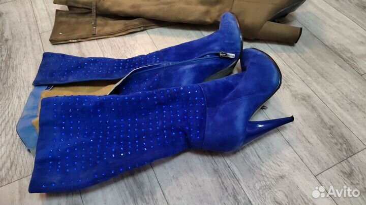 Сапоги замшевые 36