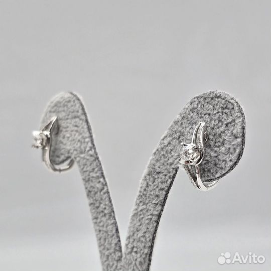 Серьги с бриллиантами 0.35 ct