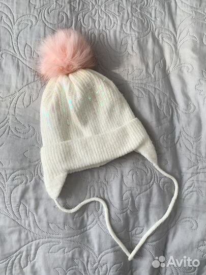 Шапка зимняя для девочки (р. 48-50)