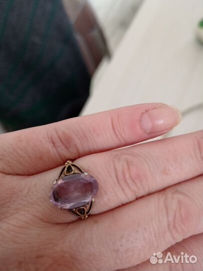 Серебряное кольцо СССР с александритом