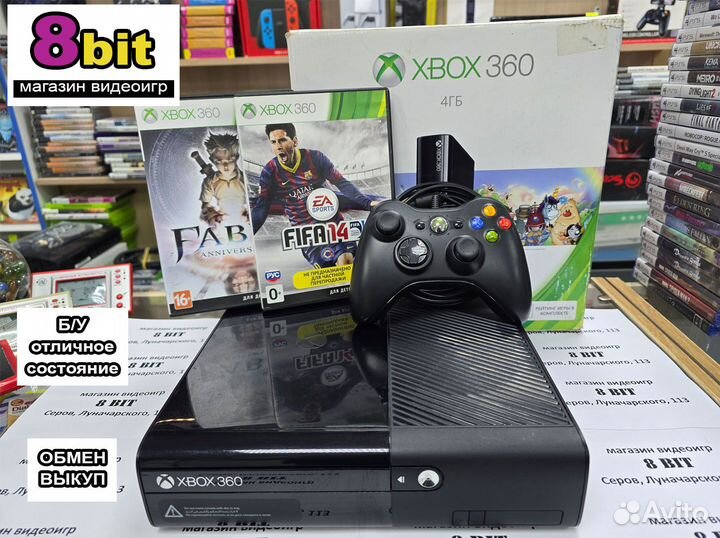 Xbox 360E 4Gb + игры