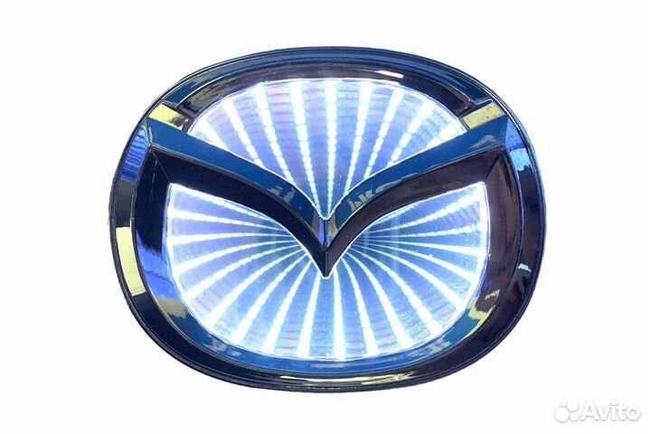 Светящиеся значки 3D mazda 12*9.5 белый