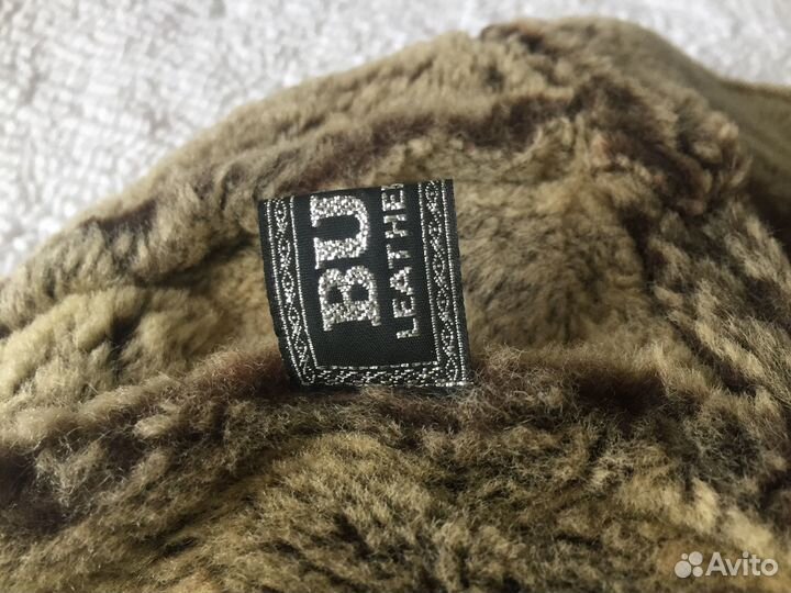 Шапка для девочки овчина и кожа
