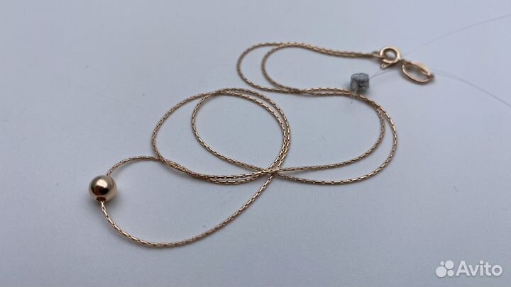 Золотая цепочка с шариком 45