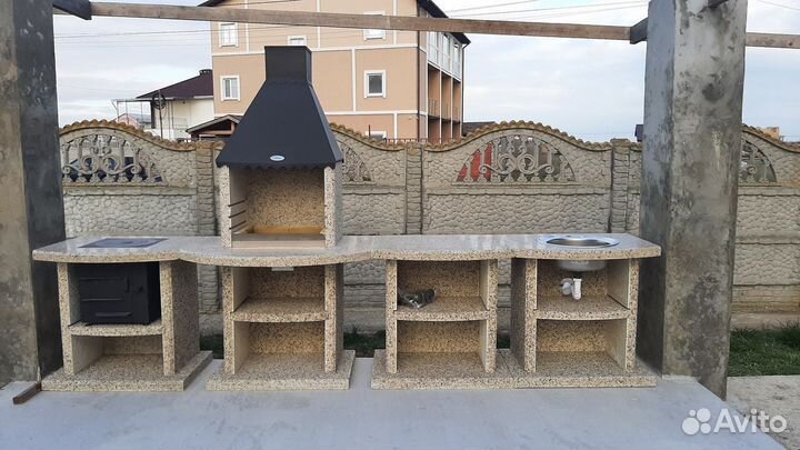 Барбекю бетонные сборные