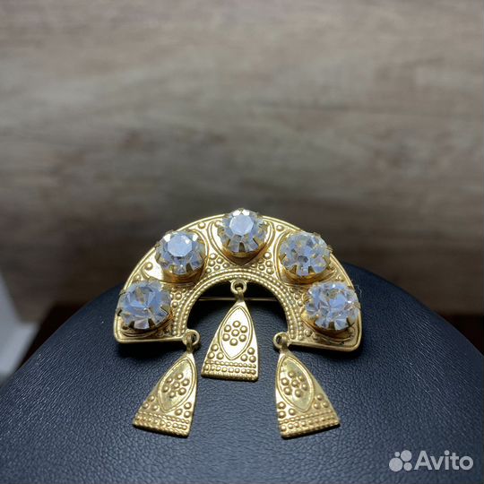 Винтажная Брошь Кокошник Сделано В СССР Ретро