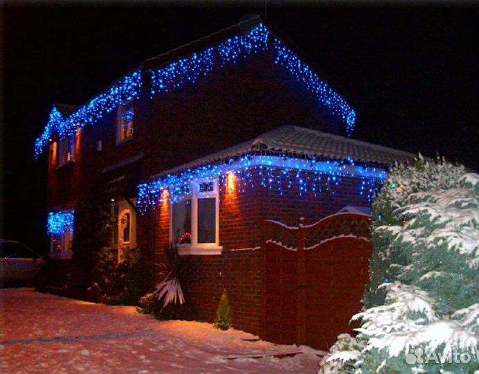 Гирлянда уличная Бахрома 6 метров 200 Led