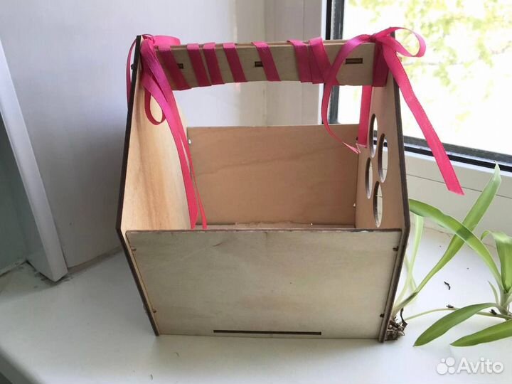 Ящик деревянный подарочный кашпо