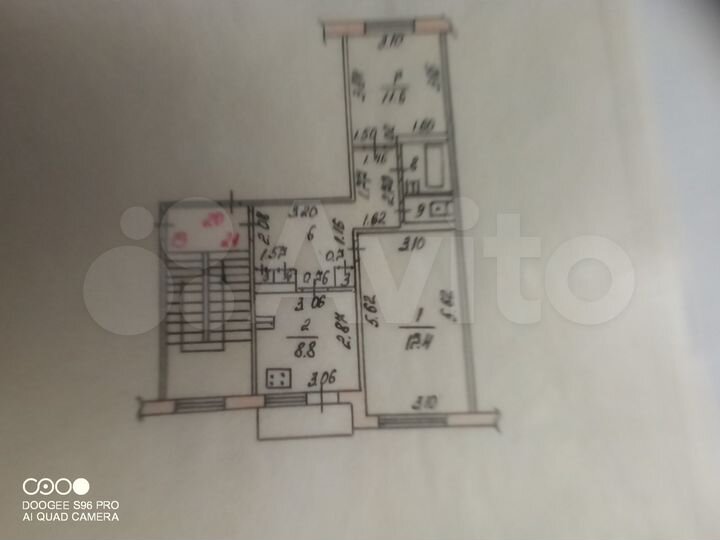 2-к. квартира, 53,6 м², 2/5 эт.