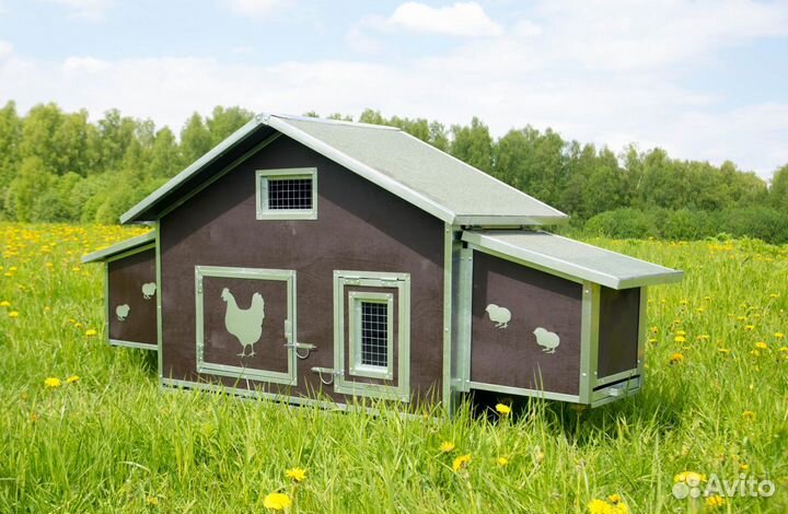 Утепленный курятник на 10 голов
