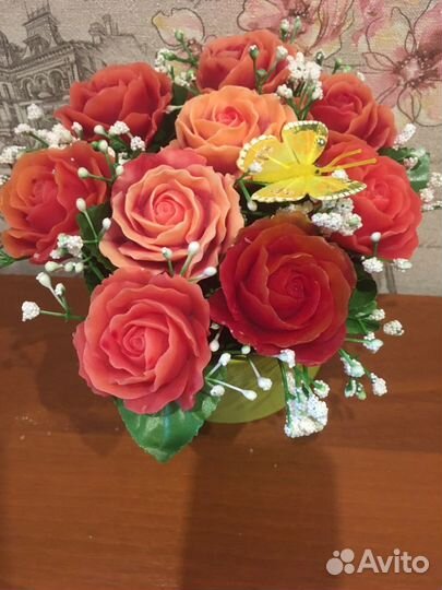 Букет цветов из мыла
