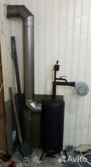 Печь котёл на отработке 25квт 3х контурная