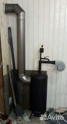 Печь котёл на отработке 25квт 3х контурная