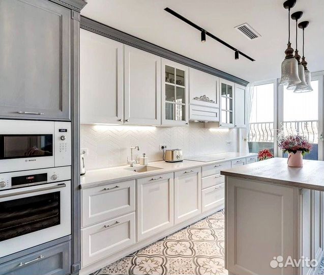 Прямой кухонный гарнитур 