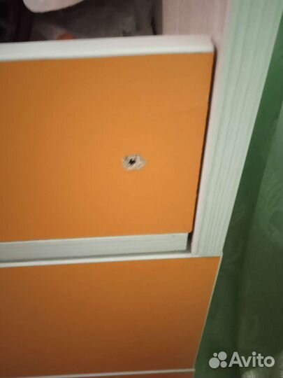 Детская кровать чердак со столом и шкафом бу