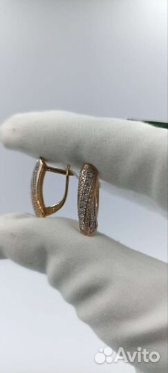 Золотые серьги 585 пробы