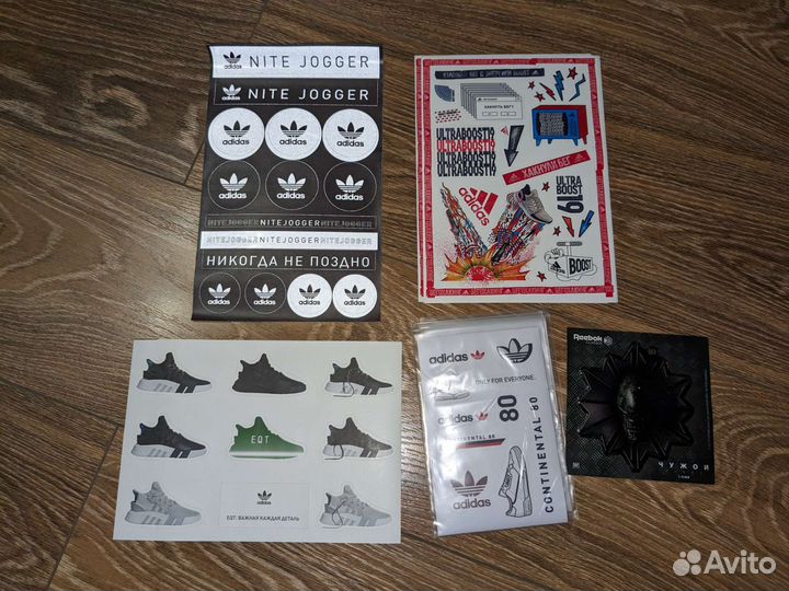 Наклейки adidas, reebok официальные, стикеры