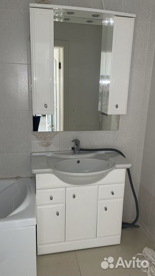 Тумба для ванной+зеркало с подсветкой