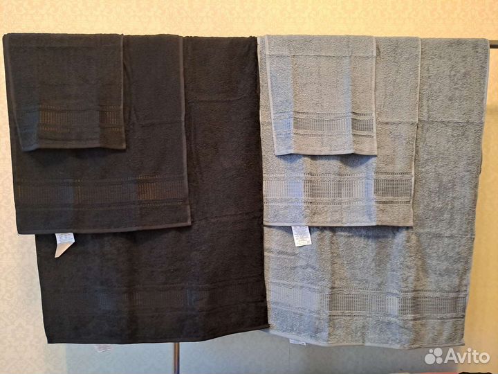 Банные полотенца в комплекте 3 штуки