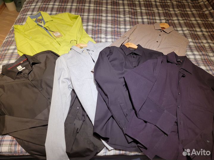 Рубашки мужские calvin klein, esprit, coton silk