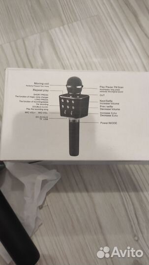 Микрофон караоке bluetooth wster ws 1688