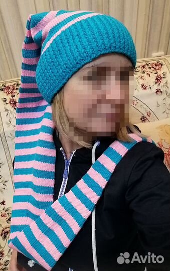 Шапкошарф новый