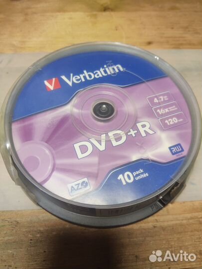 Чистые диски DVD+R Verbatim, 10 шт