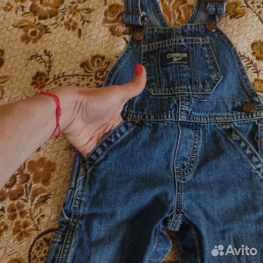 Комбинезон демисезонный джинсовый на 9 месяцев