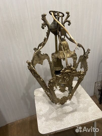 Люстра фонарь бронза