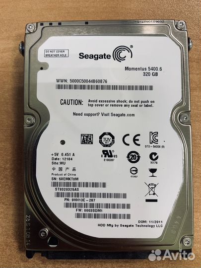 Жесткий диск 2,5 320 Gb