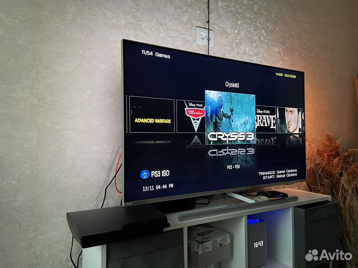 Sony ps3 1000gb прошитая очень много игр