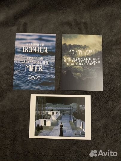 Почтовые открытки из городов России, Японии и тд