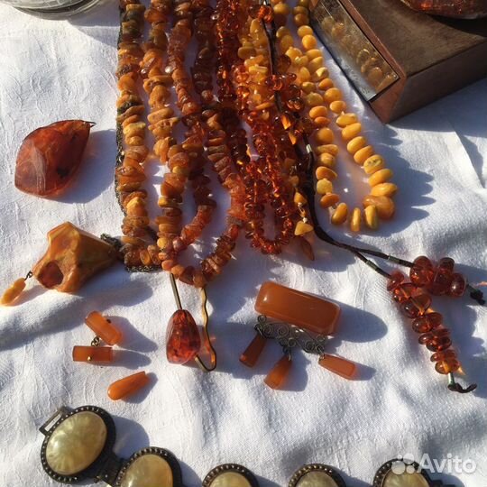 Бусы из янтаря СССР
