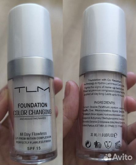 Тональная основа TLM Foundation Color Changing SPF