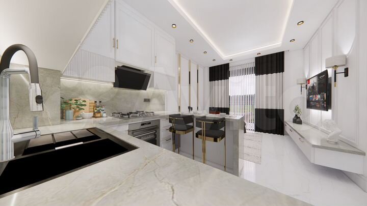 2-к. квартира, 52 м² (Турция)