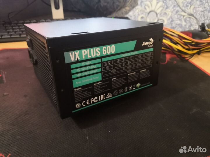 Блок питания Aerocool VX plus 600w, пломба