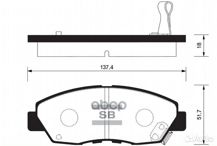 Колодки тормозные дисковые перед SP1109 Sangsin