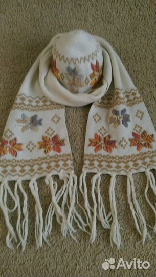 Шапка+ шарф набор зимний
