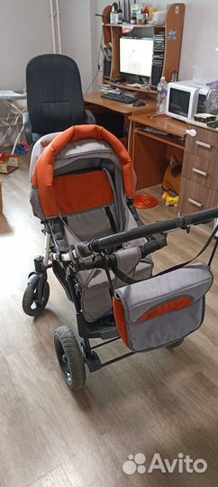 Коляска-трансформер Babyton Pillo OX Grey-Orange