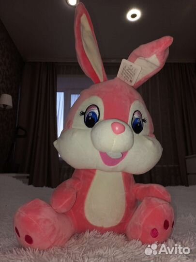 Новая мягкая игрушка Кролик розовый