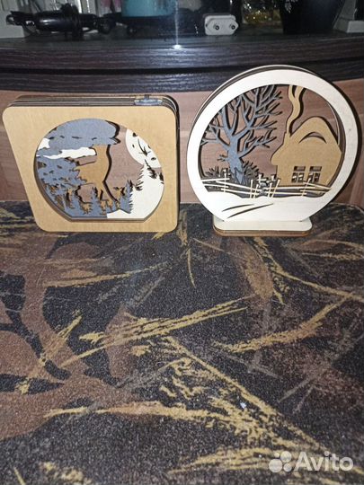 Настольная декорация с подсветкой 13,5*13,5