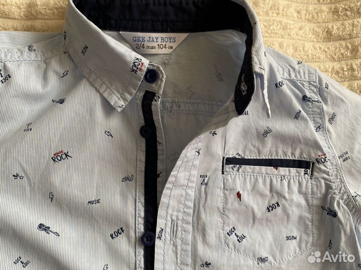 Рубашка детская на утренник белая 98-104