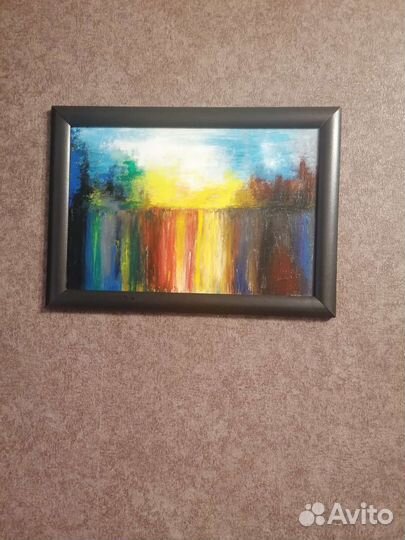 Картина маслом на холсте абстракция 30*45