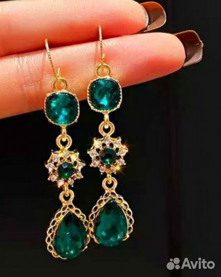 Серьги люкс Бижутерия