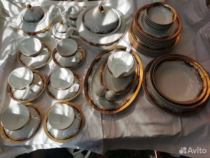 Сервиз столовый и чайный trun Кристина лилия